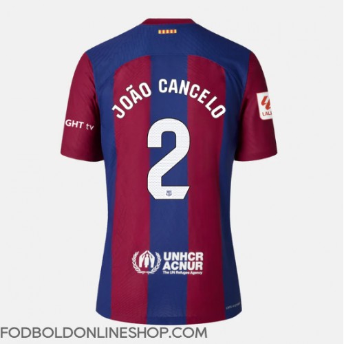 Barcelona Joao Cancelo #2 Hjemmebanetrøje Dame 2023-24 Kortærmet